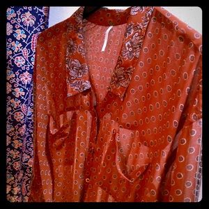 Free People orange blouse